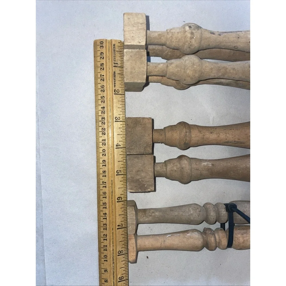 Wooden Chair Spindle Set 15 pcs Vintage Project Craft Building Furniture Art